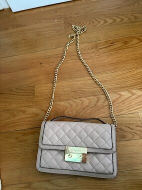 Michael Kors Quilted Leatheri Crossbody Bag in Light Taupe